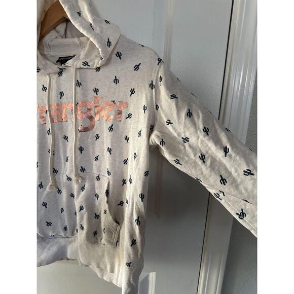 Wrangler Retro Women's Pullover Hoodie with Foiled Cactus Print Size Small - Picture 6 of 11